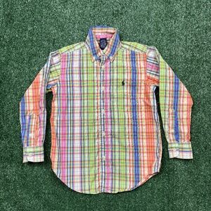 Polo Ralph Lauren Button Up Shirt TODDLER Size 5T Multicolor Long Sleeve BOYS